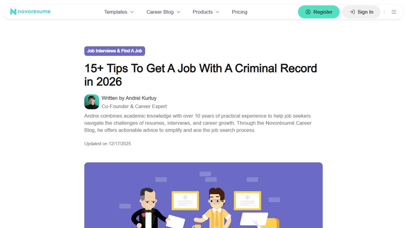 15+ Tips To Get A Job With A Criminal Record in 2026 | Novoresume